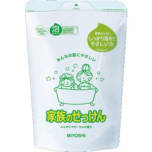 ミヨシ石鹸　家族のせっけん　泡のボディソープ　詰替　550ｍｌ