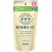 ミヨシ 無添加 泡の洗顔石鹸 詰替 180ml 　（0801-0403）