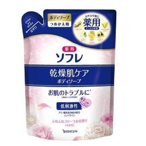 バスクリン　薬用ソフレ　乾燥肌ケアボディソープ　つめかえ　４００ｍｌ