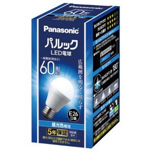 パナソニック パルック LED電球 口金直径26mm 電球60W形相当 昼光色相当１個