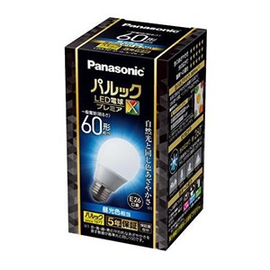 パナソニック　LED電球 E26 パルック プレミアＸ 60W形 昼光色全配光 Ra90 LDA7DDGSZ6F 1個