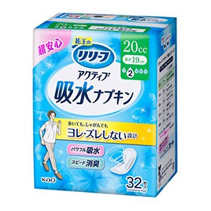 花王　リリーフ　アクティブ吸水ナプキン少量用３２枚　２０ｃｃ