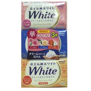 【数量限定】 花王 ホワイト石鹸　華やかな香り　130ｇ×３個