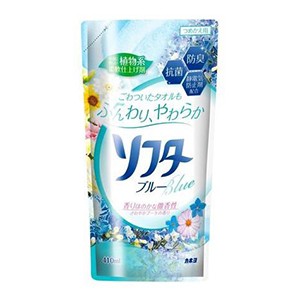 カネヨ石鹸　抗菌剤入りソフター１／３ブルーつめかえ４１０ｍｌ