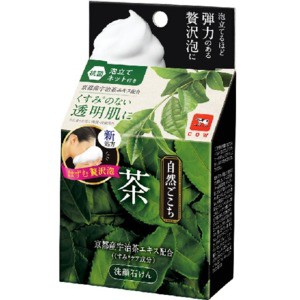 牛乳石鹸　自然ごこち　茶　洗顔石けん　８０Ｇ　（1324-0404）