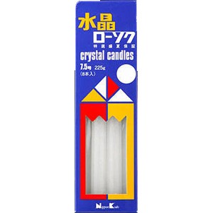 日本香堂　新水晶ローソク　7.5号　8本入り