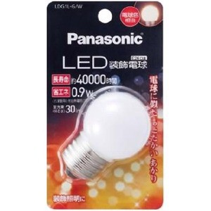 パナソニック LED装飾電球 G形タイプ 7W相当 電球色相当 全光束30lm E26口金 LDG1L-G/W　1個