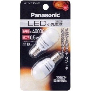 パナソニック LED電球 口金直径12mm 電球色相当(0.5W) 小丸電球タイプ　1個