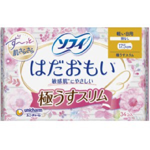 ユニチャーム ソフィ  はだおもい 極うすスリム 軽い日用 羽なし 34枚入