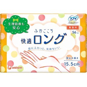 ユニチャーム　ソフィ　ふわごこち快適ロング　５６枚　（生理用ナプキン）