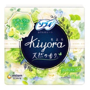 ユニチャーム　ソフィ　Ｋｉｙｏｒａ　キヨラ　フレグランスフレッシュ　７２枚　（生理用ナプキン）