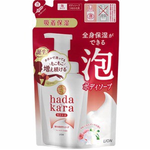 ライオン　ｈａｄａｋａｒａ（ハダカラ）ボディソープ　泡で出てくるタイプ　フローラルソープの香り　つめかえ用４４０ｍｌ