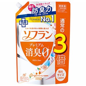 ライオン　ソフラン  プレミアム消臭　アロマソープつめかえ特大１２６０ｍ