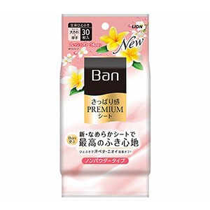 ライオン　バンＢａｎ プレミアムシート　ノンパウダーフレッシュフローラル３０枚