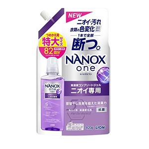 ライオン　ＮＡＮＯＸｏｎｅ ナノックスワン　ニオイ専用洗濯洗剤　特大つめかえ８２０ｇ