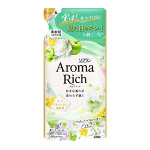 ライオン　ソフラン　アロマリッチ　柔軟剤　エリー　つめかえ３８０ｍｌ