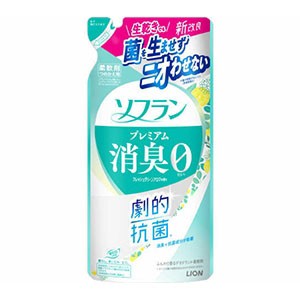 ライオン　ソフラン　プレミアム消臭　フレッシュグリーンアロマの香りつめかえ用３８０ｍｌ