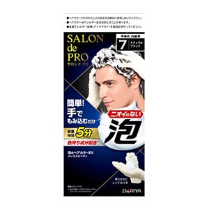 ダリヤ　サロンドプロ 泡のヘアカラーEXメンズスピーディ 白髪用７ナチュラルブラック１セット