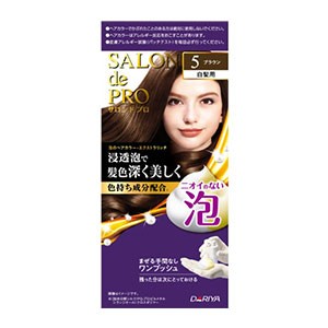 ダリヤ　サロンドプロ 泡のヘアカラー エクストラリッチ白髪用５ブラウン 100g