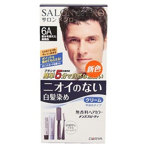 ダリヤ  サロンドプロ　無香料ヘアカラー　メンズスピーディ　（白髪用）　６Ａ　＜赤みを抑えた黒褐色＞　1セット