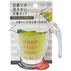 マーナ　目盛りが見やすい計量カップ 200ml