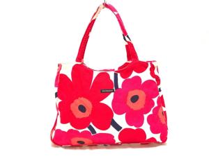 PIRPUT PARPUT クッションカバー ( ピルプト パルプト ) レッド・ピンク. / 【送料無料】 ( マリメッコ ) キャンバス地 marimekko (クッション中綿なし) 50×50