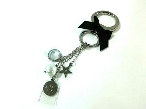 メタル シルバー 【美品】 ロープ ディオール・オム キーリング ブレイド メンズ キーホルダー 【中古】 レッド DIOR HOMME