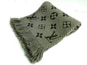 マフラー LOUIS VUITTON 【中古】 エシャルプ・ロゴマニア ウール94%×シルク6% (ルイヴィトン) M72241 マロン