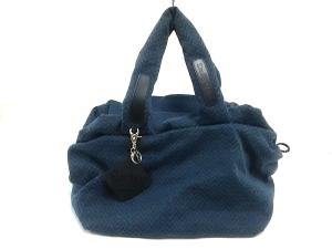 ショルダーバッグ フロウ ナイロン×レザー SEE BY CHLOE ネイビー×黒 (シーバイクロエ) 【中古】