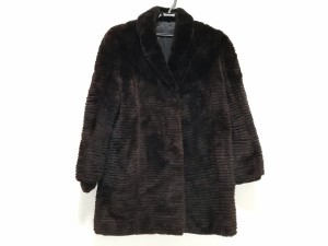 【BIG SALE対象】サガミンク SAGA MINK コート サイズ13 L レディース - ダークブラウン 毛皮/長袖/秋/冬【中古