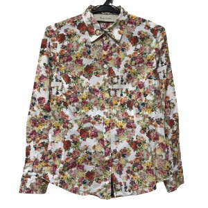 ポールスミス PaulSmith 長袖シャツブラウス サイズ42 XL レディース - 白×レッド×マルチ 花柄【中古】20220212の通販