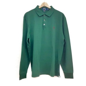 ポロラルフローレン POLObyRalphLauren 長袖ポロシャツ サイズL レディース 美品 - グリーン【中古】20240526