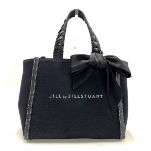 ジルバイジルスチュアート JILL by JILLSTUART ハンドバッグ レディース - 黒 キャンバス×合皮【中古】20240426