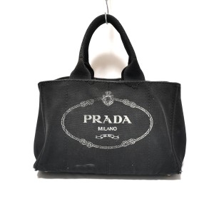 プラダ PRADA トートバッグ レディース CANAPA 黒×アイボリー キャンバス【中古】20220301の通販はau PAY マーケット - ブランディア au PAY マーケット店