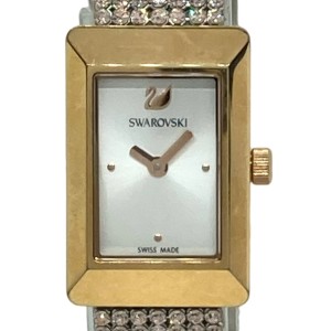 スワロフスキー SWAROVSKI 腕時計 - レディース スワロフスキークリスタルベルト シルバー【中古】20240121