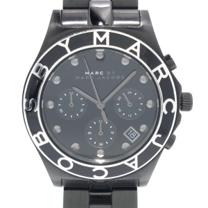 マークジェイコブス MARC JACOBS 腕時計 - MBM3083 ボーイズ クロノグラフ 黒【中古】20240224