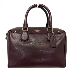 コーチ COACH ショルダーバッグ レディース クロスグレーンレザーベネットミニサッチェル F36624 ボルドー レザー【中古】20240509