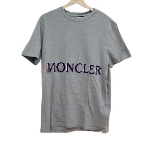 モンクレール MONCLER 半袖Tシャツ サイズ2 M メンズ 美品 - グレー×ネイビー×マルチ クルーネック【中古】20240601