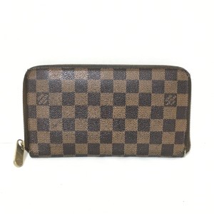 ルイヴィトン LOUIS VUITTON 長財布 ダミエ レディース ジッピーオーガナイザー N60003 エベヌ ダミエ・キャンパス【中古】20240601