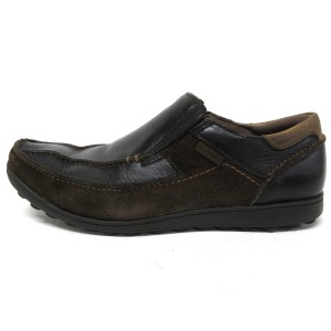 クラークス Clarks シューズ 8 G メンズ - ダークブラウン×黒 レザー×スエード【中古】20240414