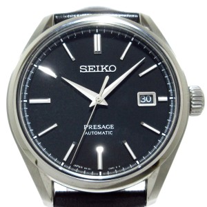 セイコー SEIKO 腕時計 プレザージュ 6R15-04A0/SARX057 メンズ 裏スケ 黒【中古】20240310