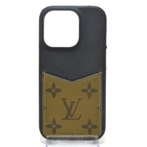 ルイヴィトン LOUIS VUITTON 携帯電話ケース モノグラムリバース レディース IPHONEバンパー14PRO M81999【中古】20240423