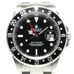 ロレックス ROLEX 腕時計 GMTマスター 16700 メンズ SS/13コマ(フルコマ) 黒【中古】20240521