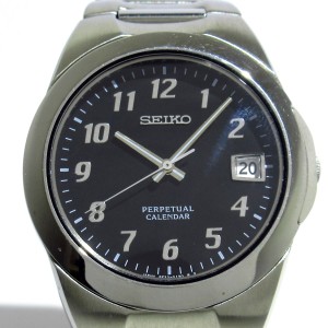 セイコー SEIKO 腕時計 美品 - 8F32-0130 メンズ 黒【中古】20240312