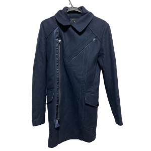 ジースターロゥ G-STAR RAW コート サイズXS レディース 美品 - D18131-B965-4213 ネイビー バイカーウールロングコート【中古】20231017