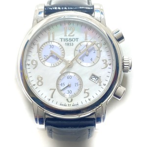 ティソ TISSOT 腕時計 T-レディドレスポート T050217A レディース クロノグラフ ホワイトシェル【中古】20240526