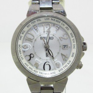 セイコー SEIKO 腕時計 ルキア 1B25-0AC0/SSQV001 レディース 白【中古】20240212