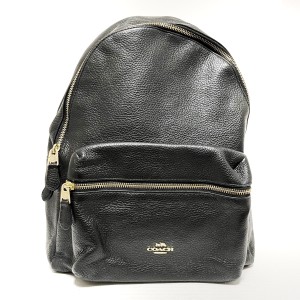 【美品】コーチ　ペプルドレザー　アイボリー　バックパック　リュックサック　白 リュック/バックパック 完売