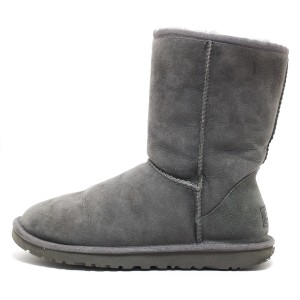 アグ UGG ショートブーツ JAPAN 230 レディース クラシックショート 5825 グレー ムートン【中古】20231017