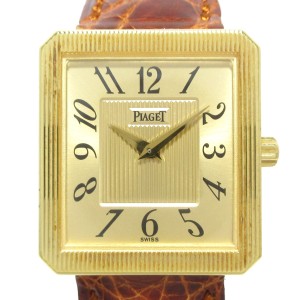 ピアジェ PIAGET 腕時計 プロトコール 84154 ボーイズ K18YG/革ベルト ゴールド【中古】20240428